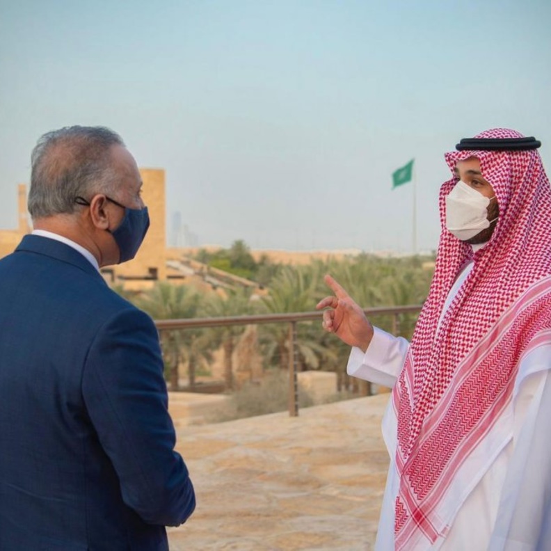 سمو ولي العهد يصطحب رئيس الوزراء العراقي في جولة بالدرعية