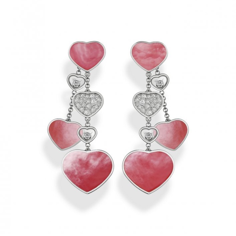 أقراط من الذهب الأبيض من مجموعة Happy Heartالجديدة