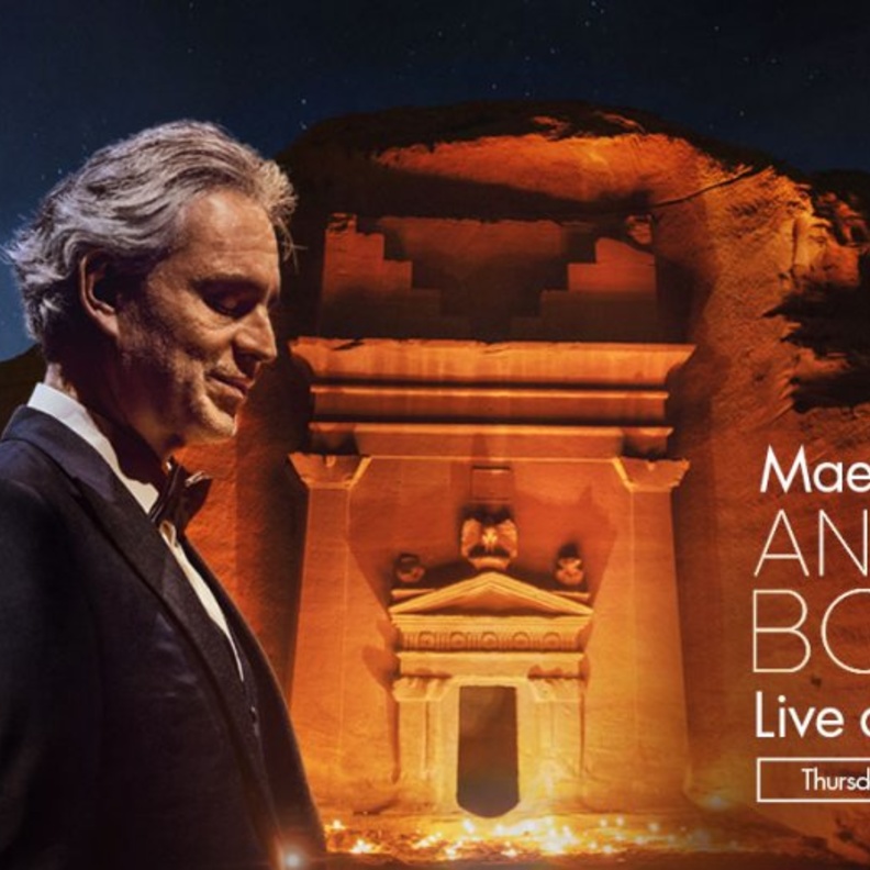 العلا تحتضن حفلا فنيا لأسطورة الأوبرا الإيطالي أندريا بوتشيلي