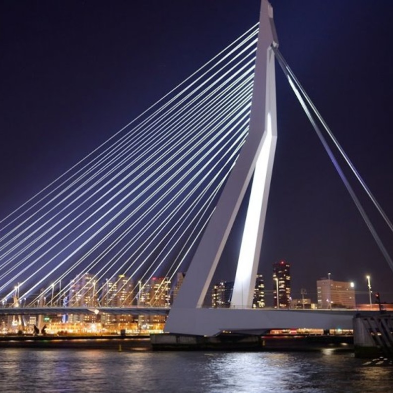  السياحة في روتردام جسر ايراسموس Erasmus Bridge