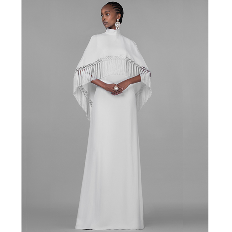 موديلات فساتين بيضاء محتشمة لرمضان 2021  من Andrew GN