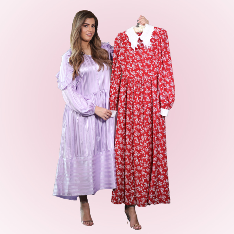 فستان محتشم بطبعات الورود من شي إن SHEIN