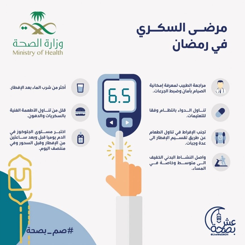  اهم النصائح لمساعدة مرضى السكري على الصيام