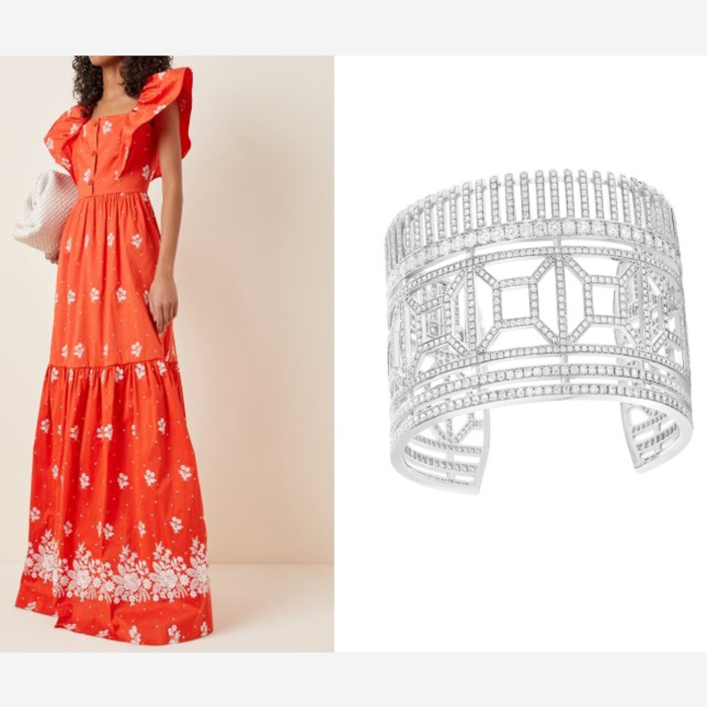  سوار من Boucheron وفستان من Erdem