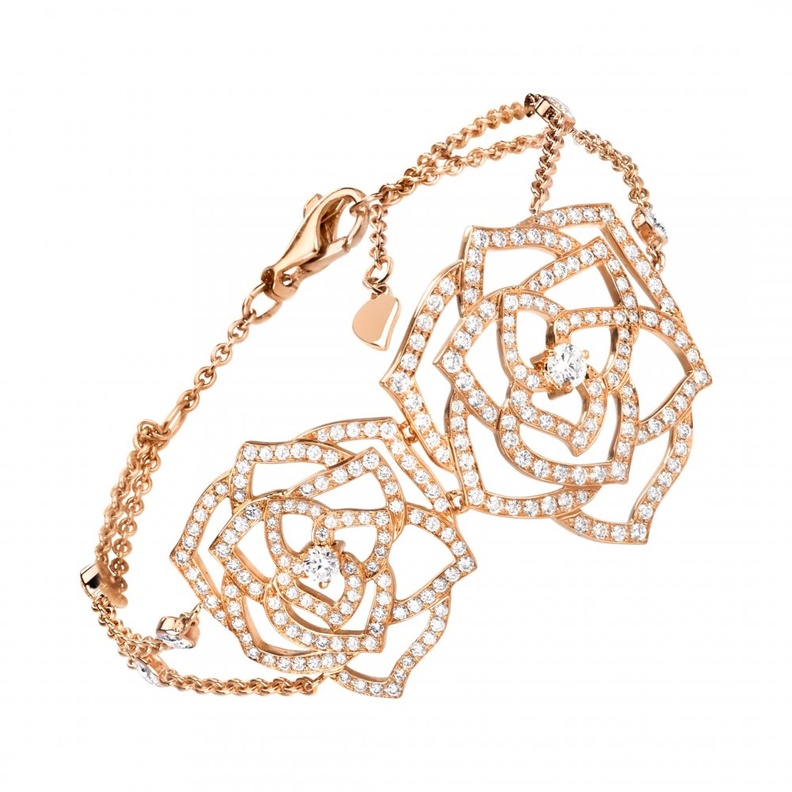  اساور ذهب مزينة بالأزهار لعروس ربيع وصيف 2021 من دار Piaget