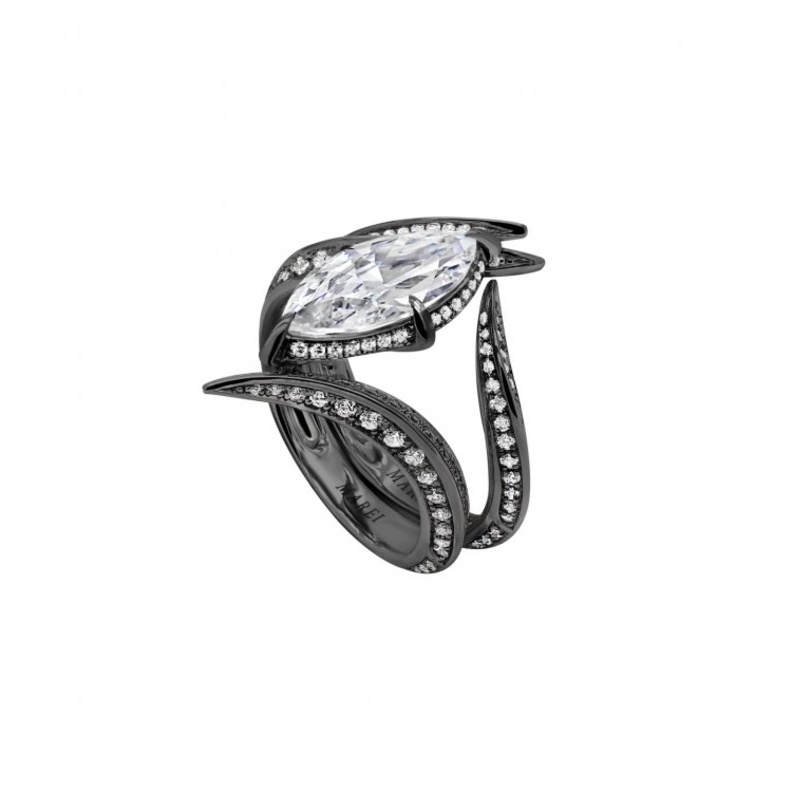 خاتم AYLA MARQUISE-CUT WHITE DIAMOND من Marei