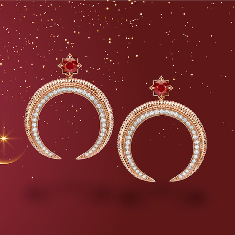  أقراط من مجموعة Colours of Love ‘Hilal’ من Fabergé