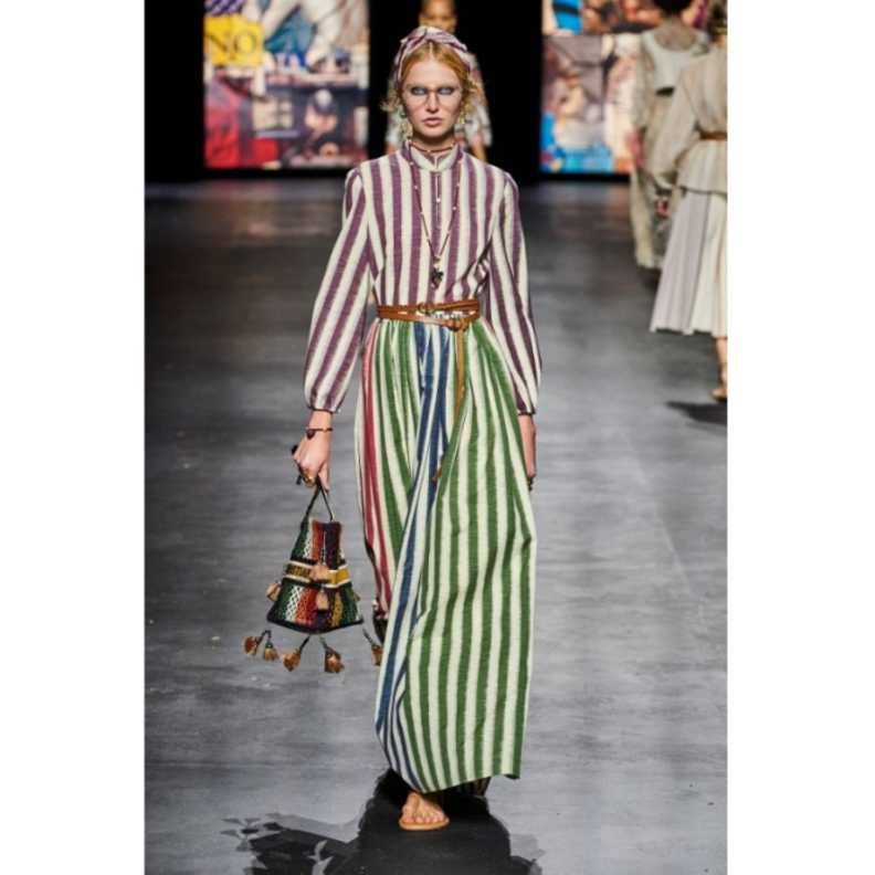 افكار لارتداء الملابس المخططة والمقلمة مع الحجاب 