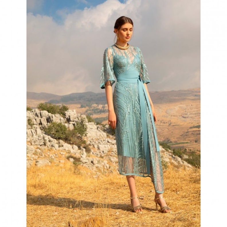 موديلات فساتين ميدي انيقة للصبايا لعيد الفطر 2021