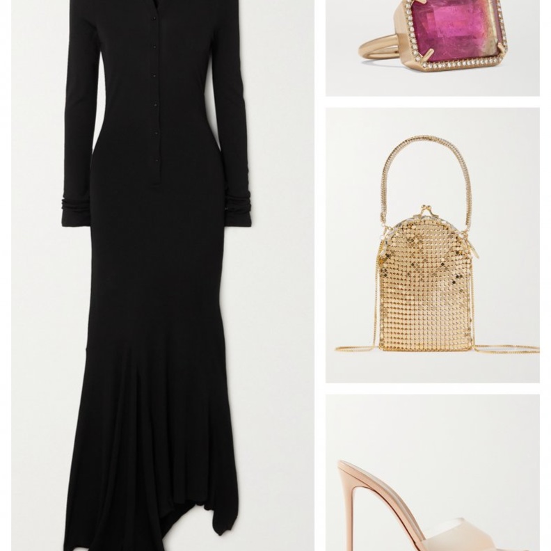 اطلالة كاجوال بلمسات البساطة بالفستان الأسود الطويل