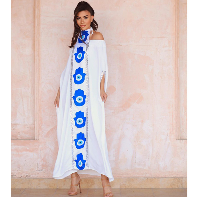 اطلالات انيقة لعيد الفطر بأسلوب قفاطين ديما الاسدي الملونة