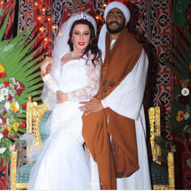 سمية الخشاب بفستان الزفاف