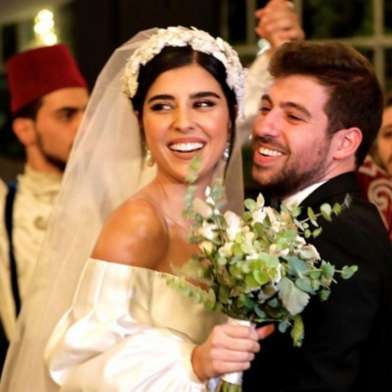 زينة مكي وزوجها