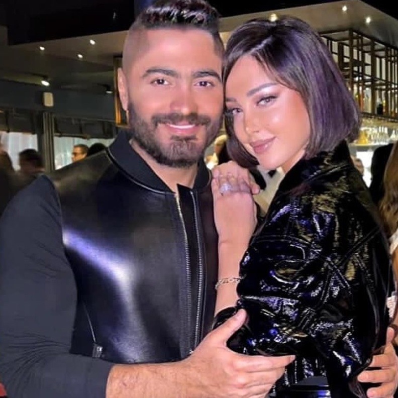 تامر حسني وبسمة بوسيل 