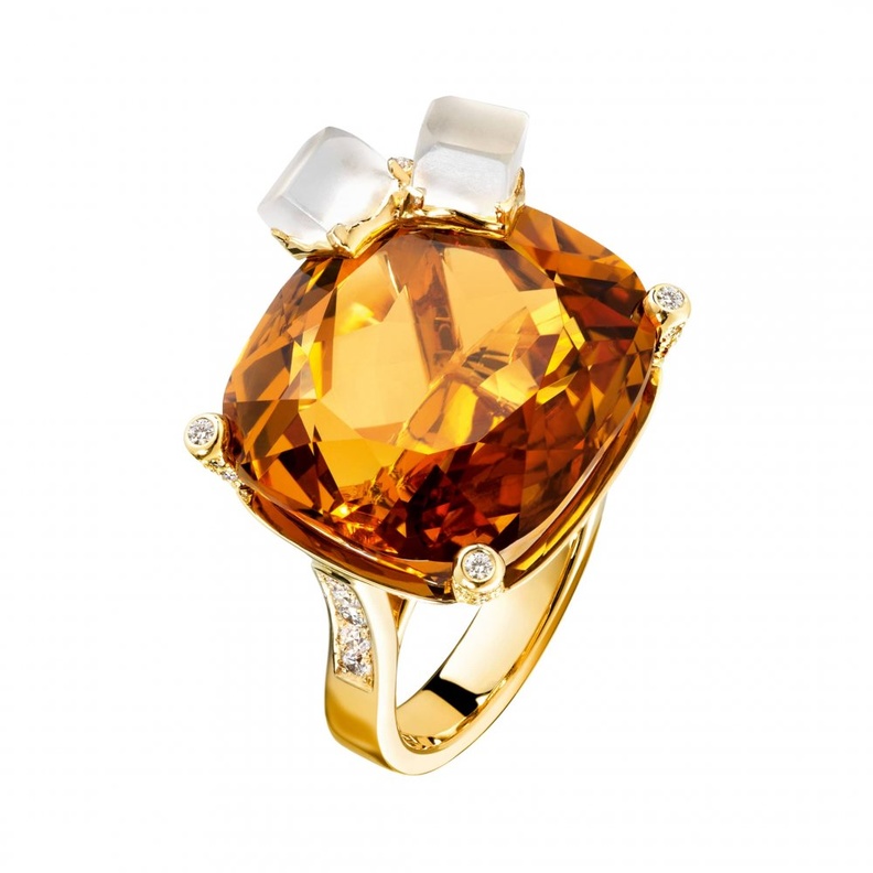 موديلات خواتم زفاف مزينة باللون البرتقالي من دار Garrard