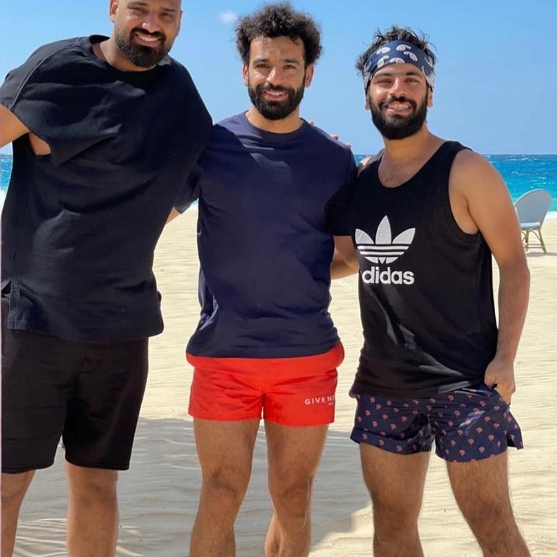 محمد صلاح على الشاطئ