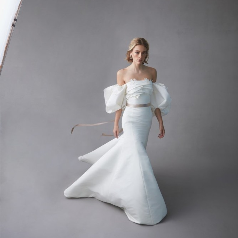  فساتين زفاف بأكمام منفوخة من oscar de la renta