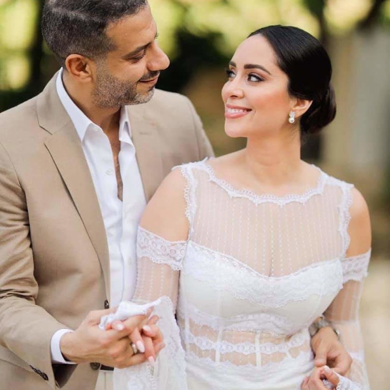 بسنت شوقي في حفل زفافها