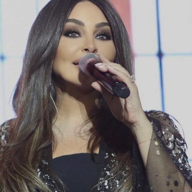 إليسا في حفلها بالرياض اختارت الشعر الطويل الداكن