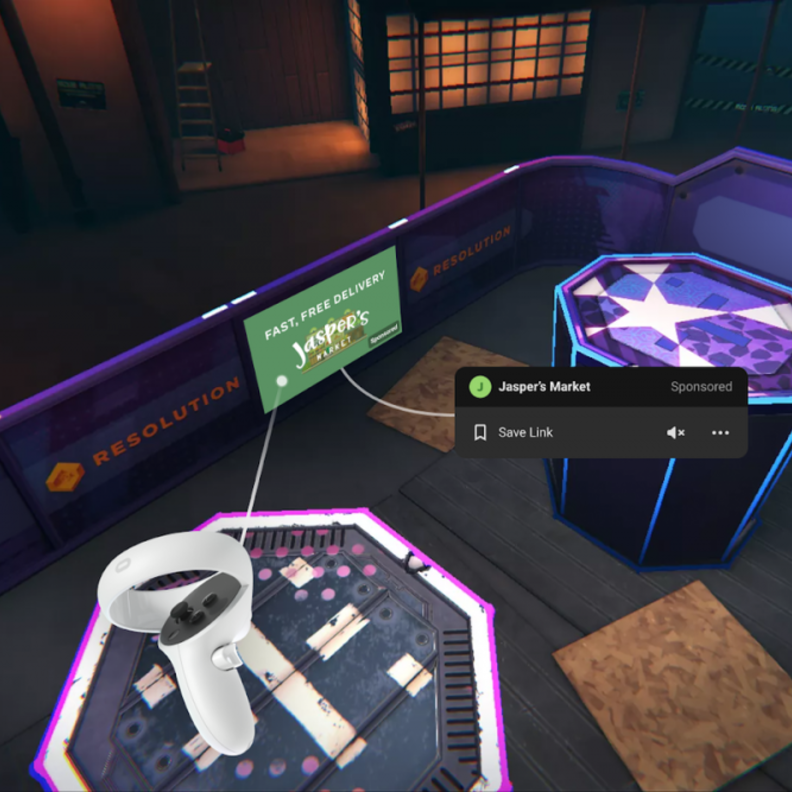 فيسبوك تختبر الإعلانات على خوذات الواقع الافتراضي Oculus Quest