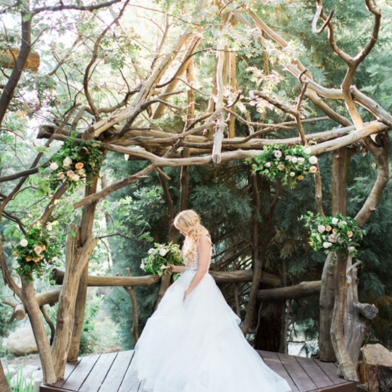 حفلات الزفاف في حدائق المنزل الخارجية