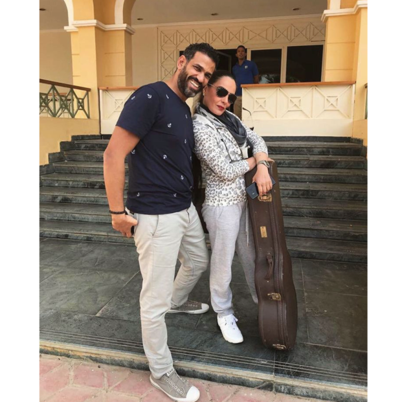 صورة شريهان على صفحة إنستقرام متألقة برفقة الملحن إيهاب عبدالواحد