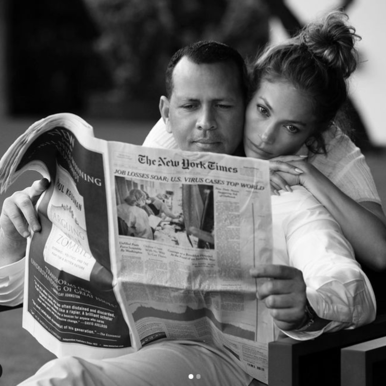 أليكس وقت خطوبته لجينيفر - انستجرام