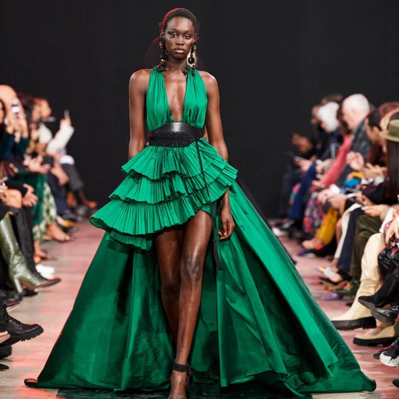  فساتين خطوبة باللون الاخصر @elie saab