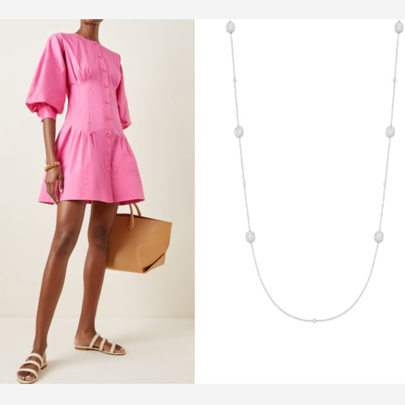  سلسال من Chaumet مع فستان من Oscar de la Renta