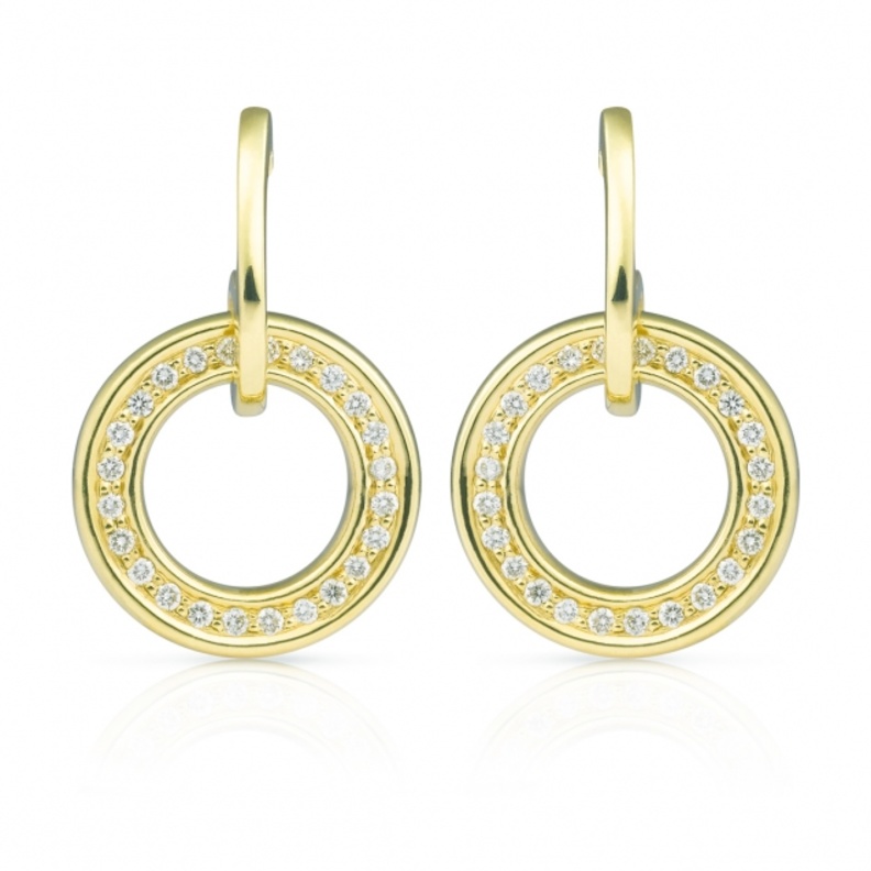  أقراط Classic Roulette Yellow Gold Diamond Earrings من بودلز Boodles