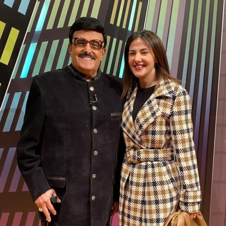 صورة لدنيا سمير غانم ووالدها سمير غانم من الحساب الرسمي لدنيا على انستجرام