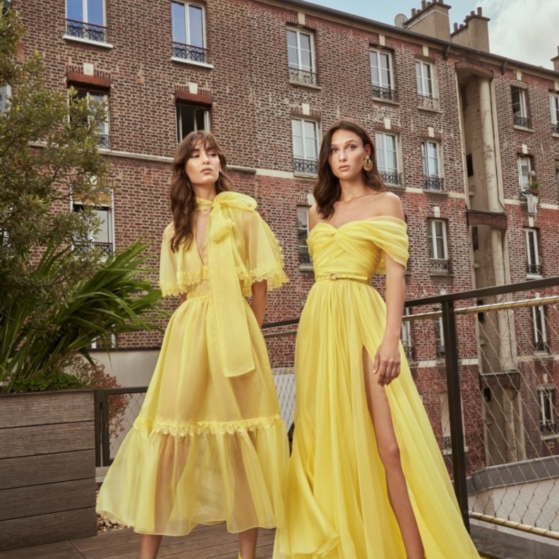 فساتين زهير مراد أصفر @zuhair murad