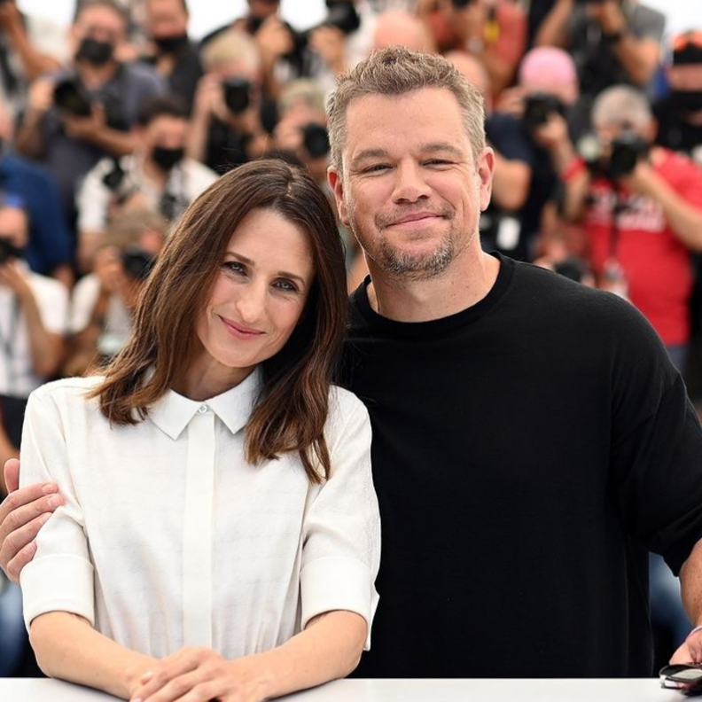 مات ديمون و كاميل كوتين في مهرجان كان - الصورة من حساب مهرجان كان على انستجرام