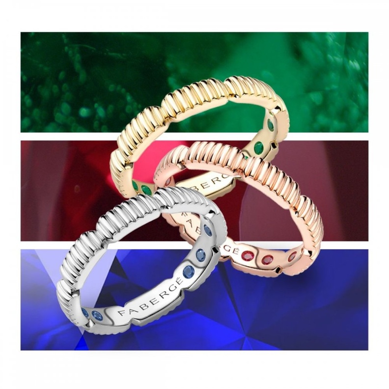 خواتم ملونة Colours of Love Healing Rings من Fabergé  المرصّعة بالأحجار المخفية