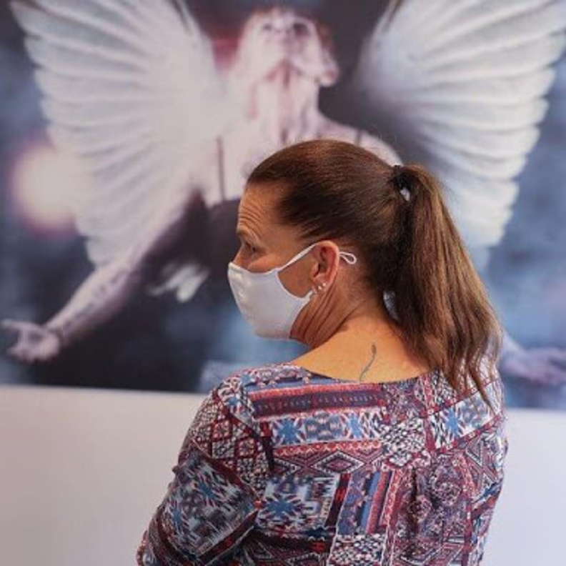 الأميرة ستيفاني في افتتاح معرض في La Maison de Vie