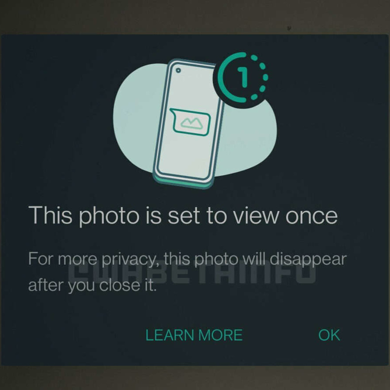 حصل تطبيق واتساب على خاصية جديدة وهي View Once الموجودة في عدة تطبيقات منافسة
