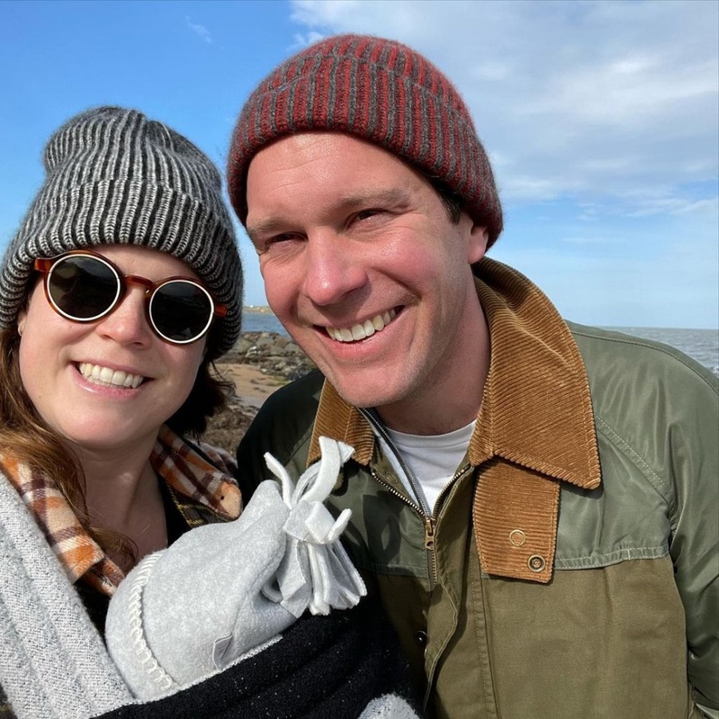 جاك بروسبانك والأميرة يوجين مع طفلها أوغست