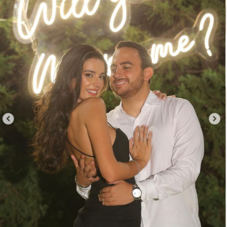 لقطة مميزة لبيرلا الحلو مع العريس- انستغرام بيرلا الحلو