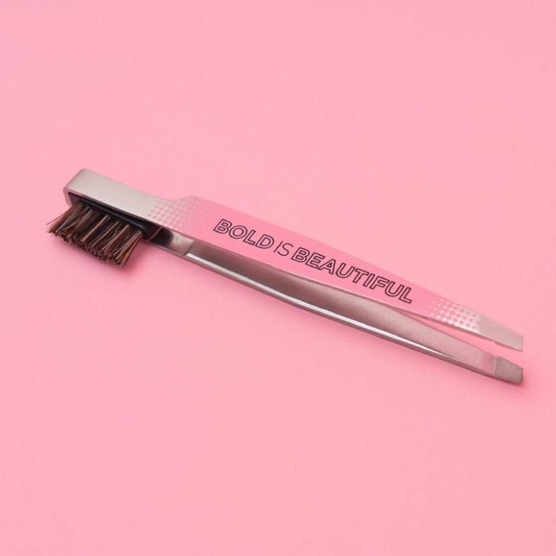 ملقط وفرشاة الحواجب Slant Tweezer & Brow Brush