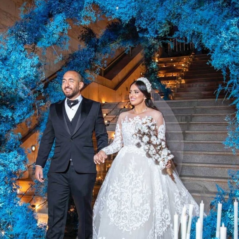  ديكور زفاف ملوكي باللون الأزرق من تنفيذ My Event Design 