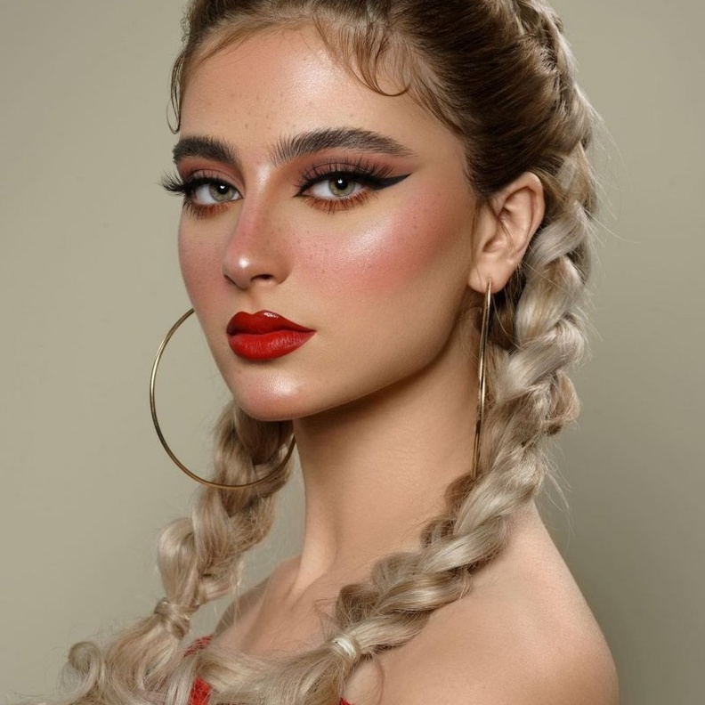  مكياج قوي ومشمشي لصاحبات البشرة الحنطية من مريم الحداد - الصورة من حسابها على انستغرام