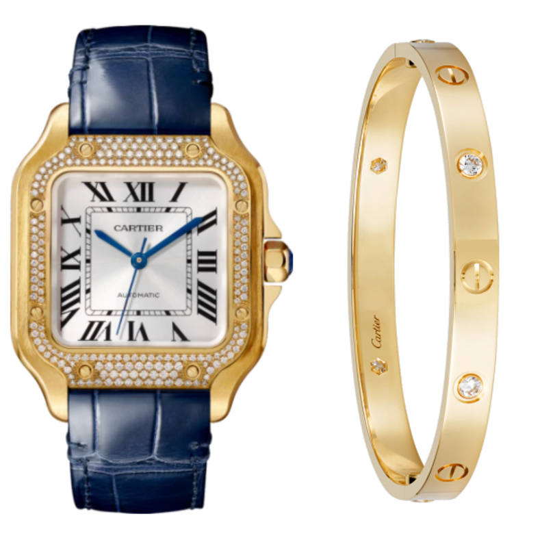 ساعة وسوار من كارتييه Cartier