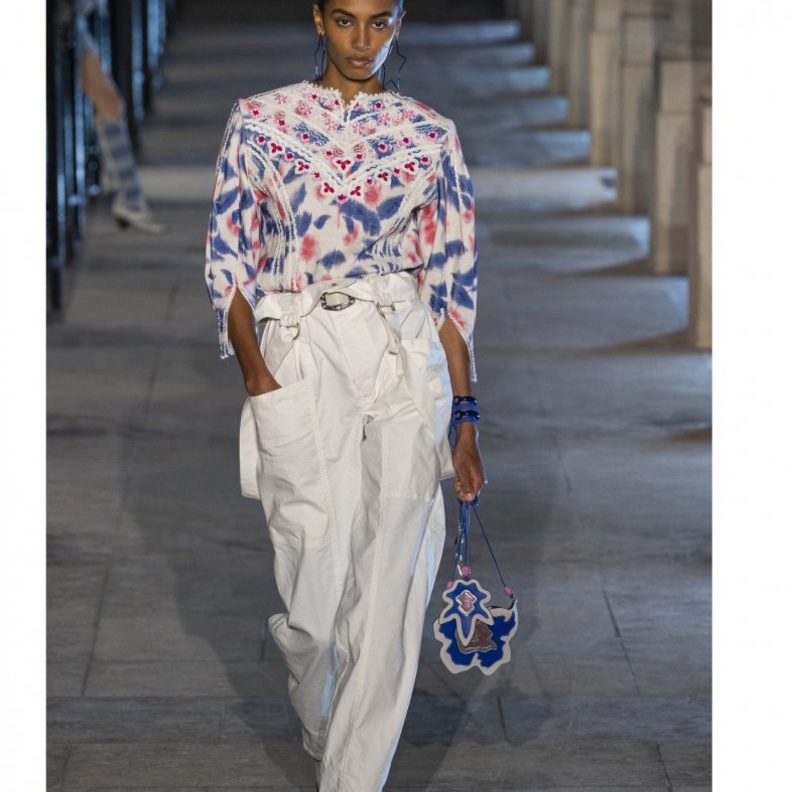 سراويل فضفاضة عالية الخصر للصبايا المحجبات بأسلوب دار Isabel Marant