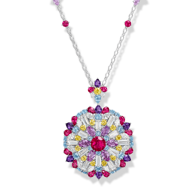 قلادة Kaleidoscope Pink Rubellite من هاري وينستون Harry Winston