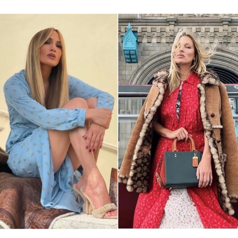 إطلالات جينفر لوبيز وكيت موس بالفستان المزين بالورود