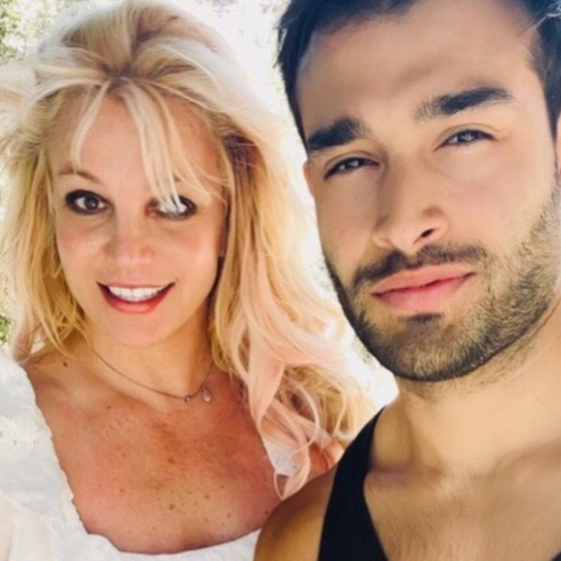 بريتني سبيرز مع سام أصغري_ الصورة من حسابها على إنستجرام