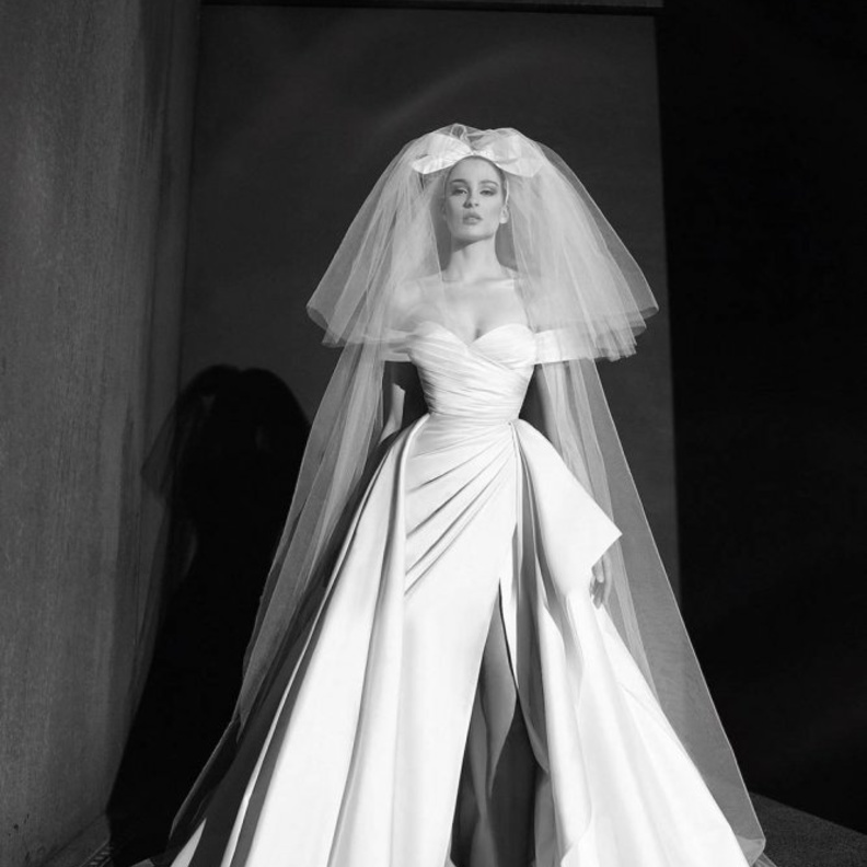 طرحات زفاف صيفية تناسب الوجه المثلث@zuhairmurad