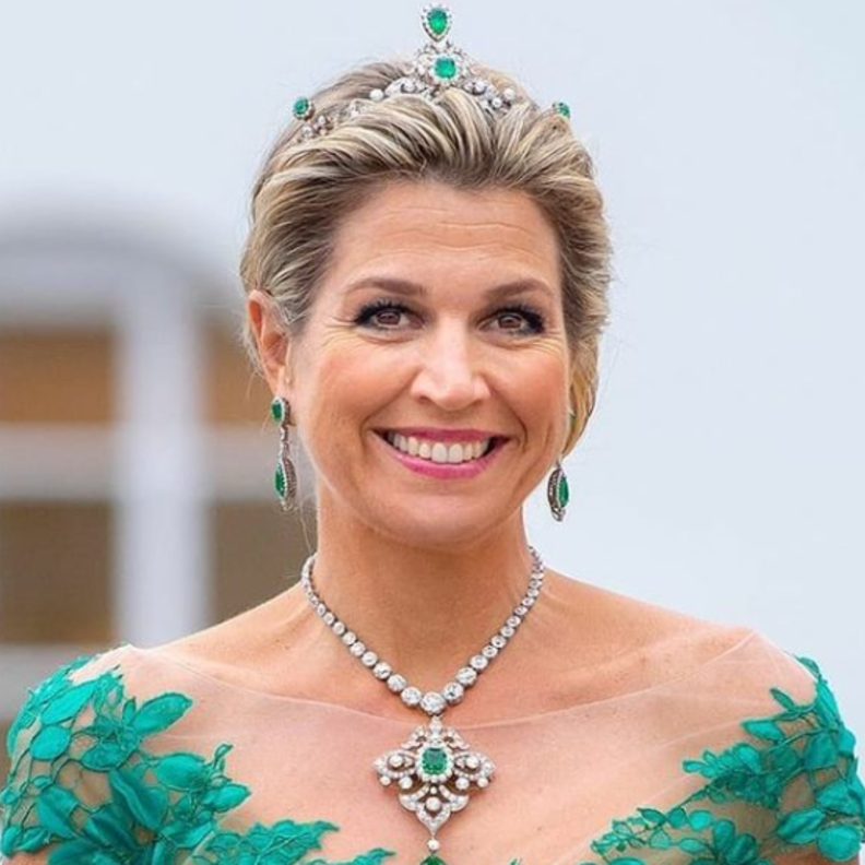  الملكة ماكسيما تتألق بمجوهرات الزمرد_ الصورة من الانستقرام