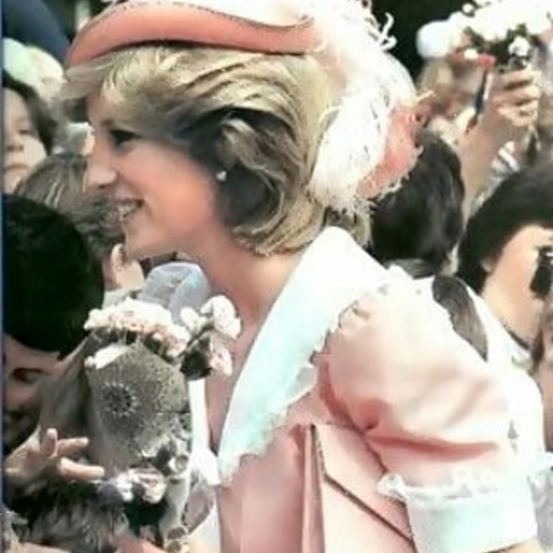  صورة الفستان الوردي الذي ارتدته الأميرة ديانا في يوم زفافها