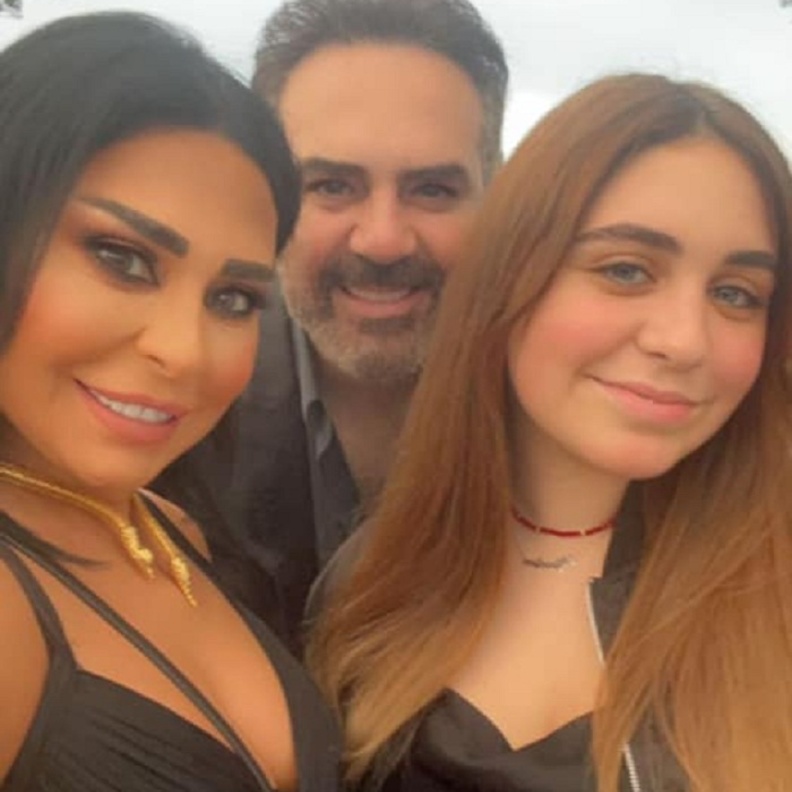 وائل جسار وزوجته وابنته